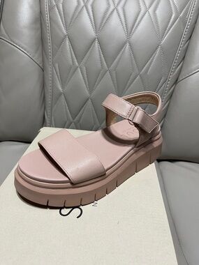 SOUL Naturalizer Blush Pink Platform Ankle-Strap Sandal